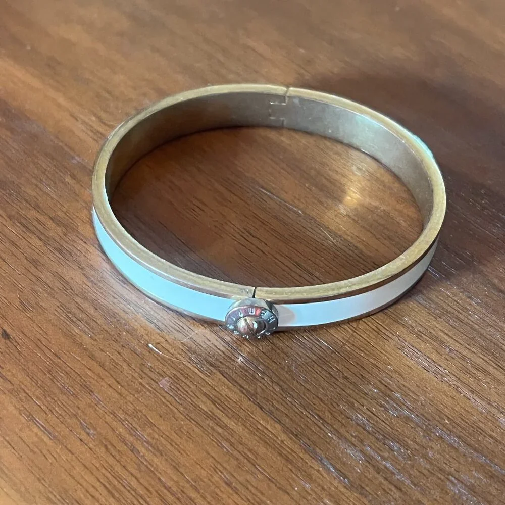 Henri Bendel gold tone/off white bracelet - Picture 2 of 3